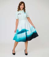 Unique Vintage Retro Style High Waist Vivien Swing Skirt