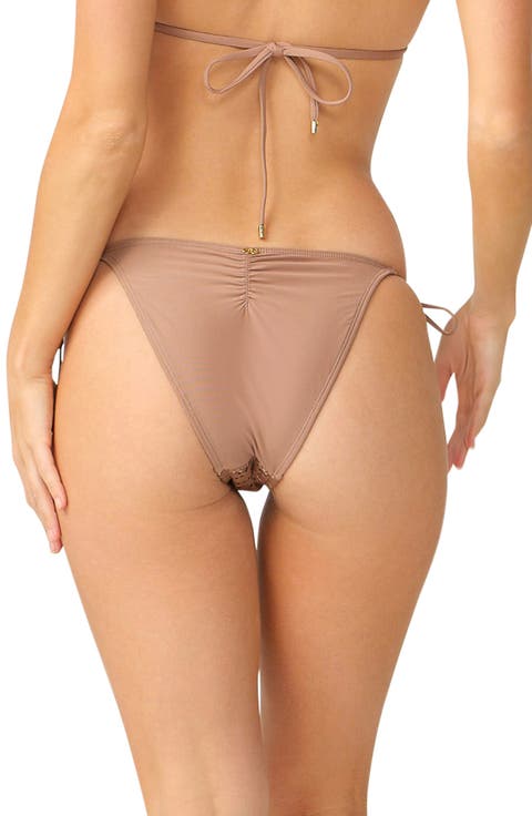 Jesse Lace Tie Side Teeny Coverage Bikini Bottoms