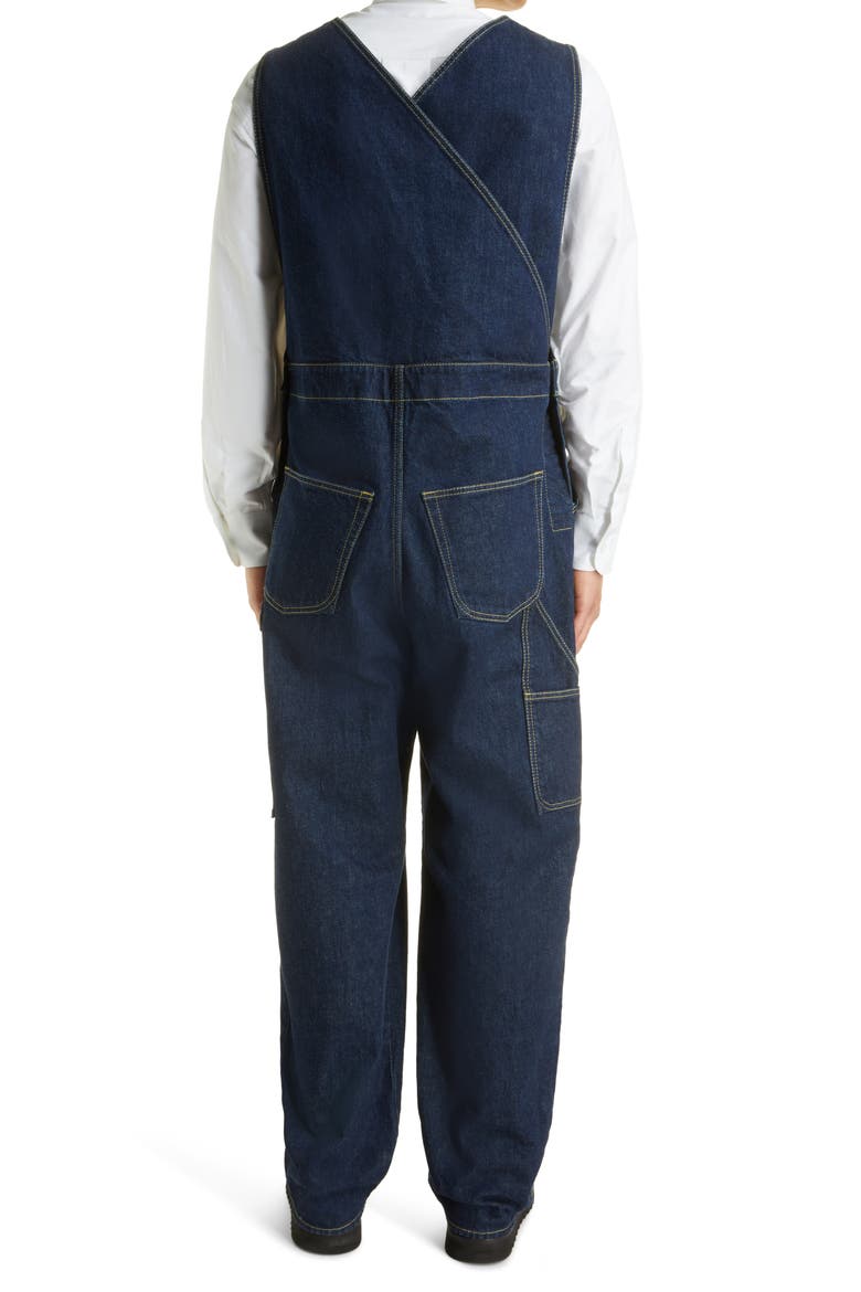 Nonstretch Denim Overalls, Alternate, color, INK