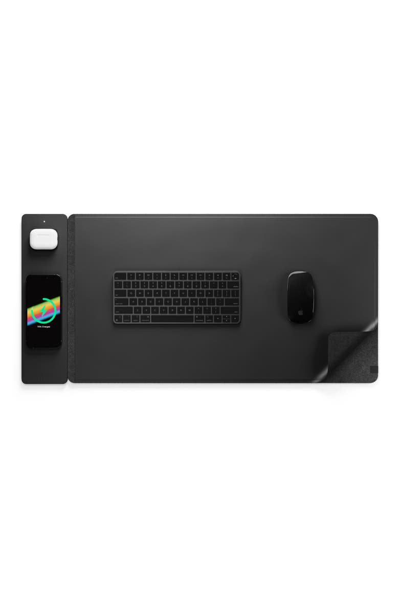 ALTI Wireless Charging Desk Mat, Main, color, BLACK