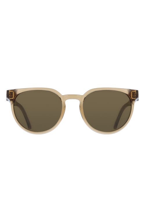 Ferragamo 53mm Round Sunglasses In Transparent Sand