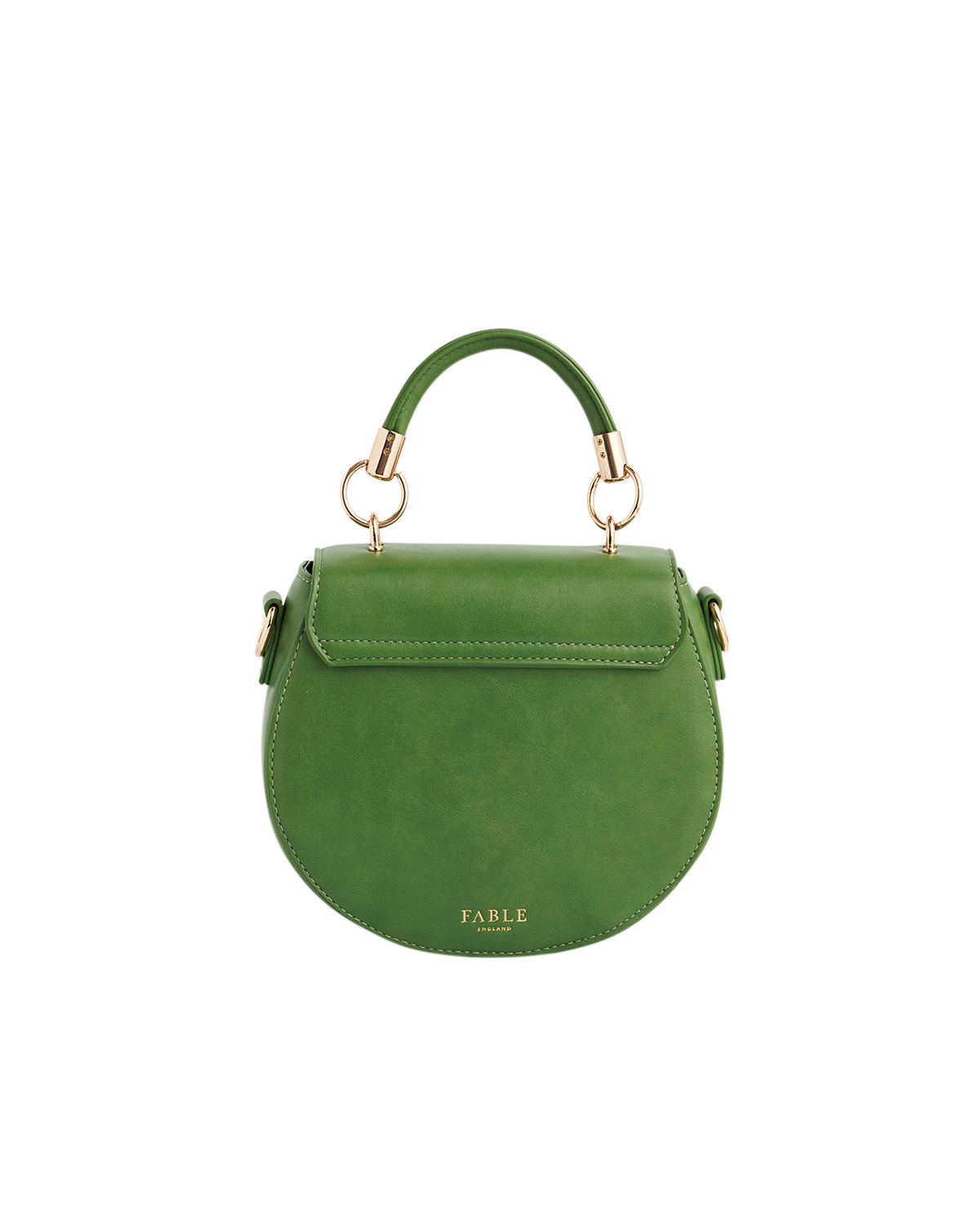 Fable England Fawn & Snail Embroidered Top Handle Saddle Purse, Alternate, color, Light/Pastel Green