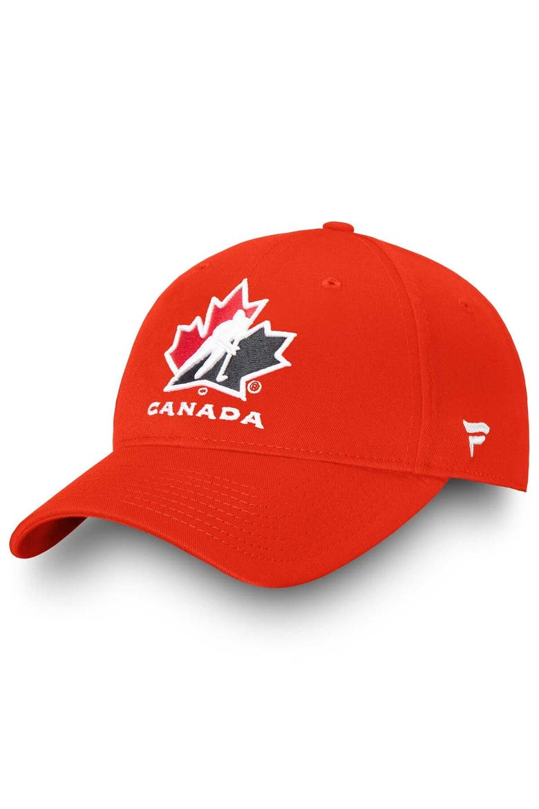 Men's Fanatics Branded Red Hockey Canada Core Adjustable Hat, Main, color, Red