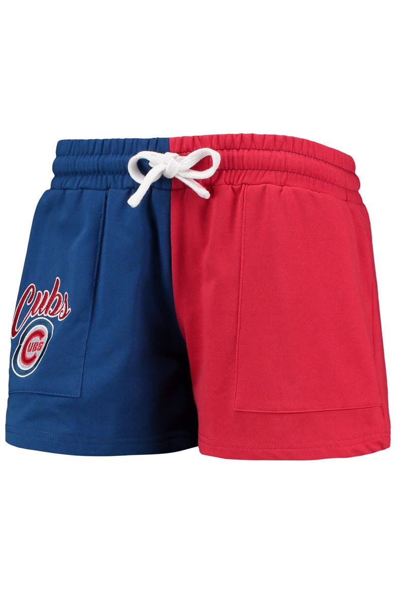 Women's FOCO Royal/Red Chicago Cubs Color-Block Pullover Hoodie & Shorts Lounge Set, Alternate, color, Royal