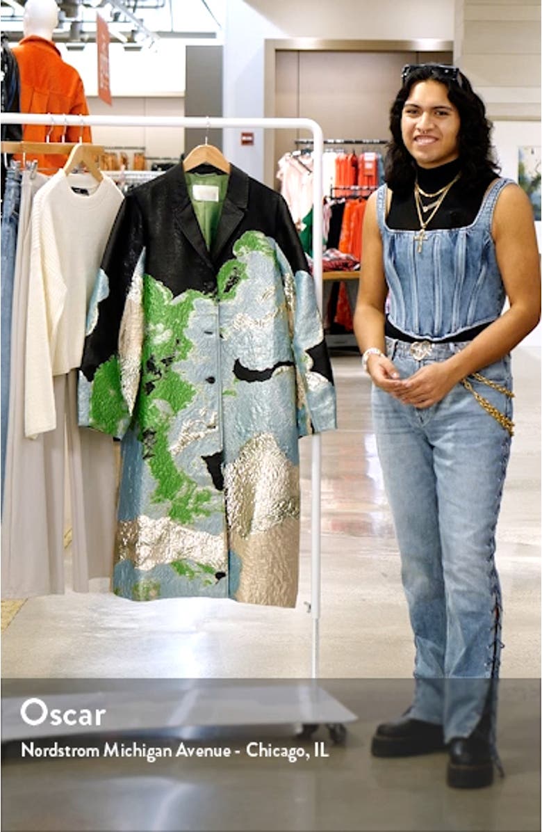 Cornelia Metallic Reycled Polyester Blend Jacquard Jacket, sales video thumbnail