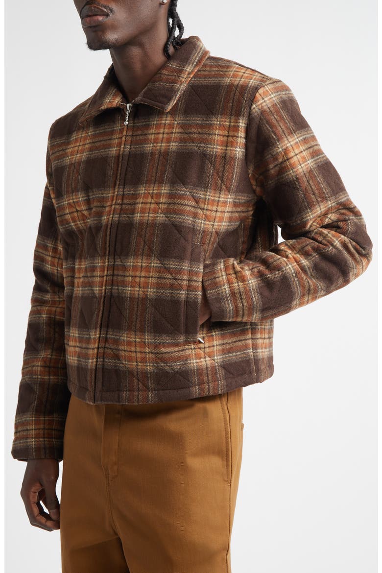 Phil Plaid Quilted Jacket, Alternate, color, BROWN CHECK