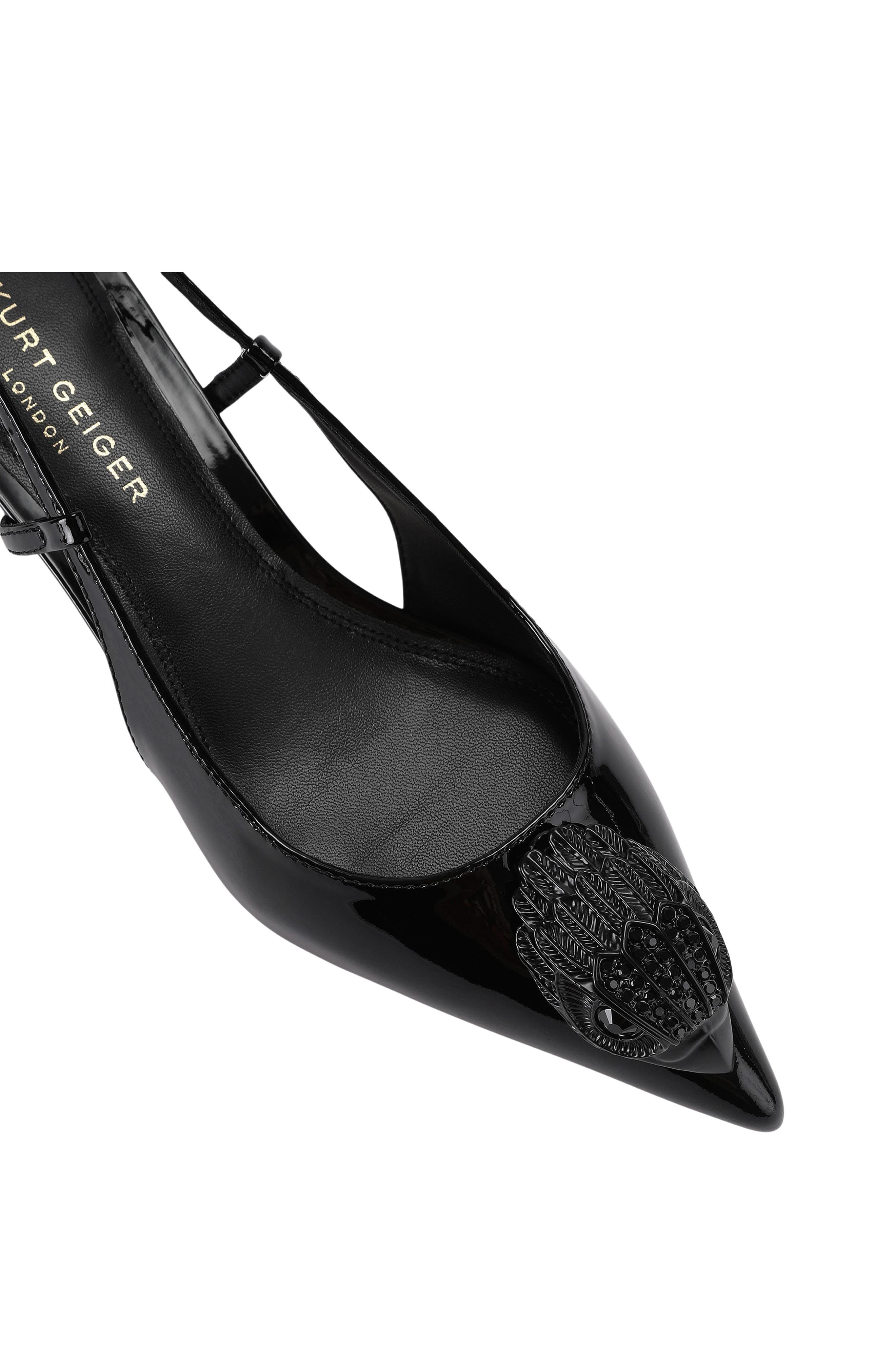 Belsize Pointed Toe Slingback Pump, Alternate, color, BLACK