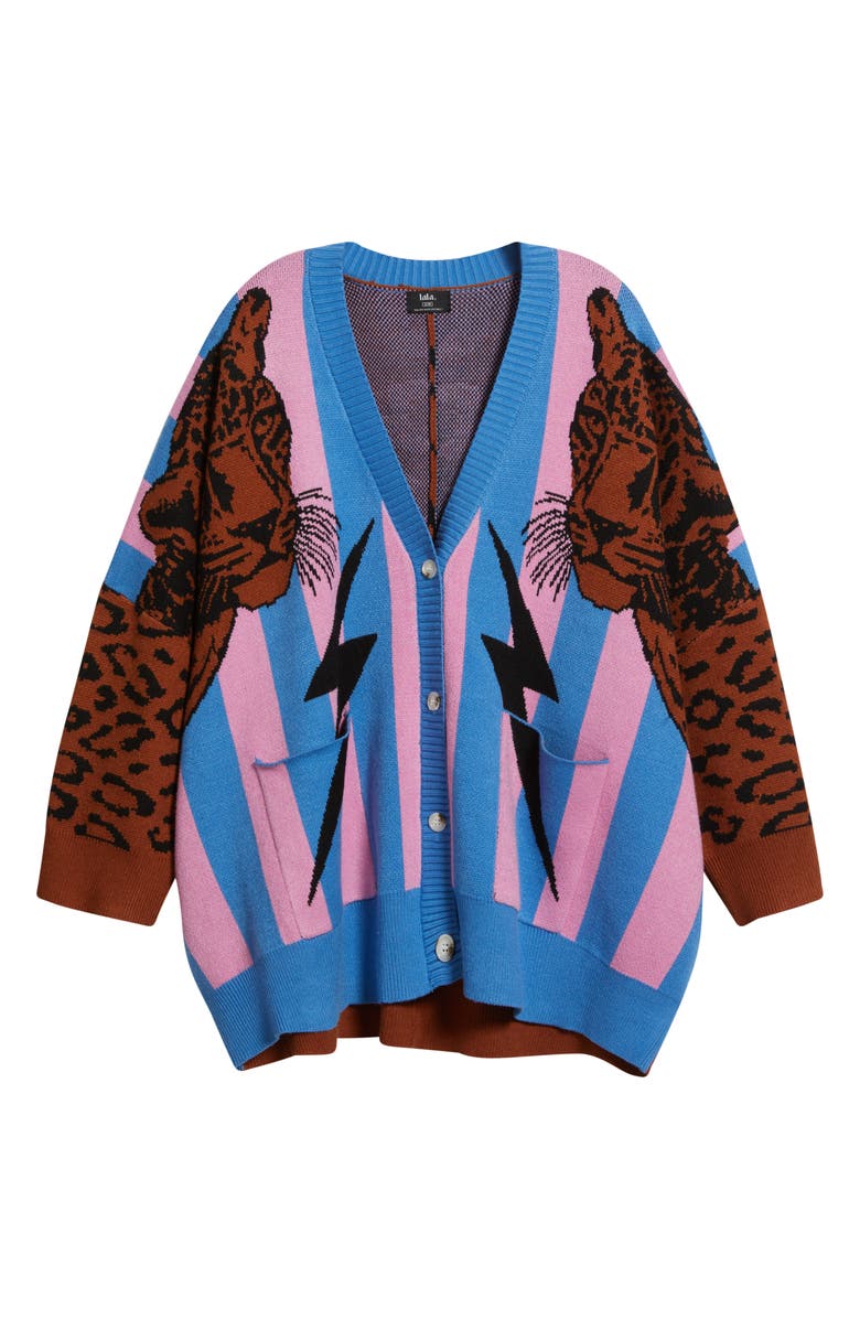 Dressed in Lala Do What You Want Oversize Cardigan, Alternate, color, Black