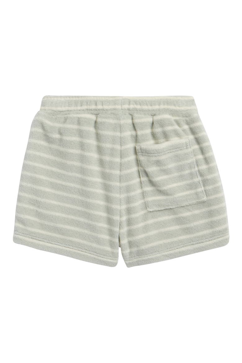 Stripe Cotton Blend Terry Shorts, Alternate, color, SEAFOAM