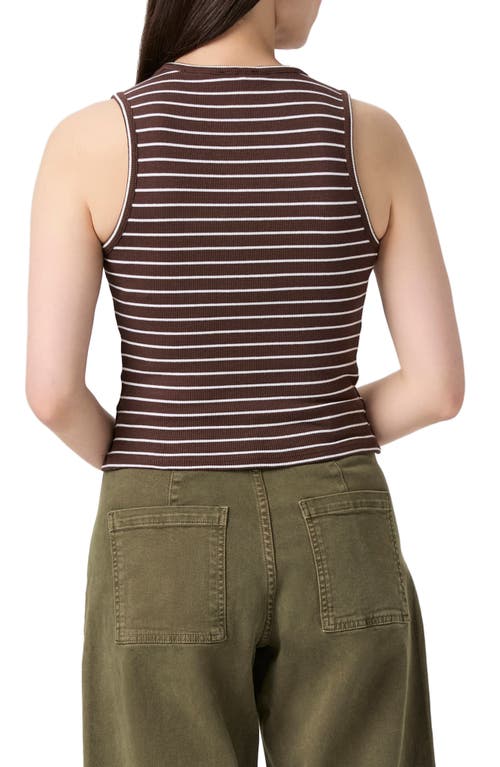 Paige Amanita Rib Tank In Brown