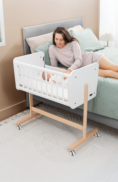 Wooden Bedside Bassinet Sleeper