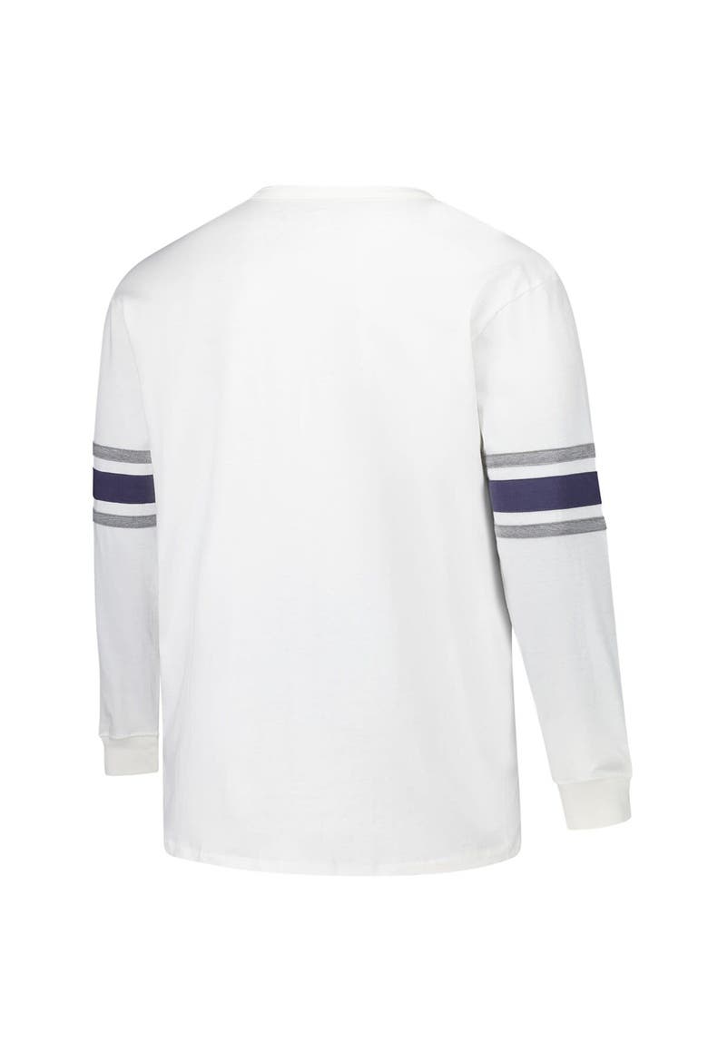 Men's '47 White Dallas Cowboys Big & Tall Premier Brex Long Sleeve T-Shirt, Alternate, color, White
