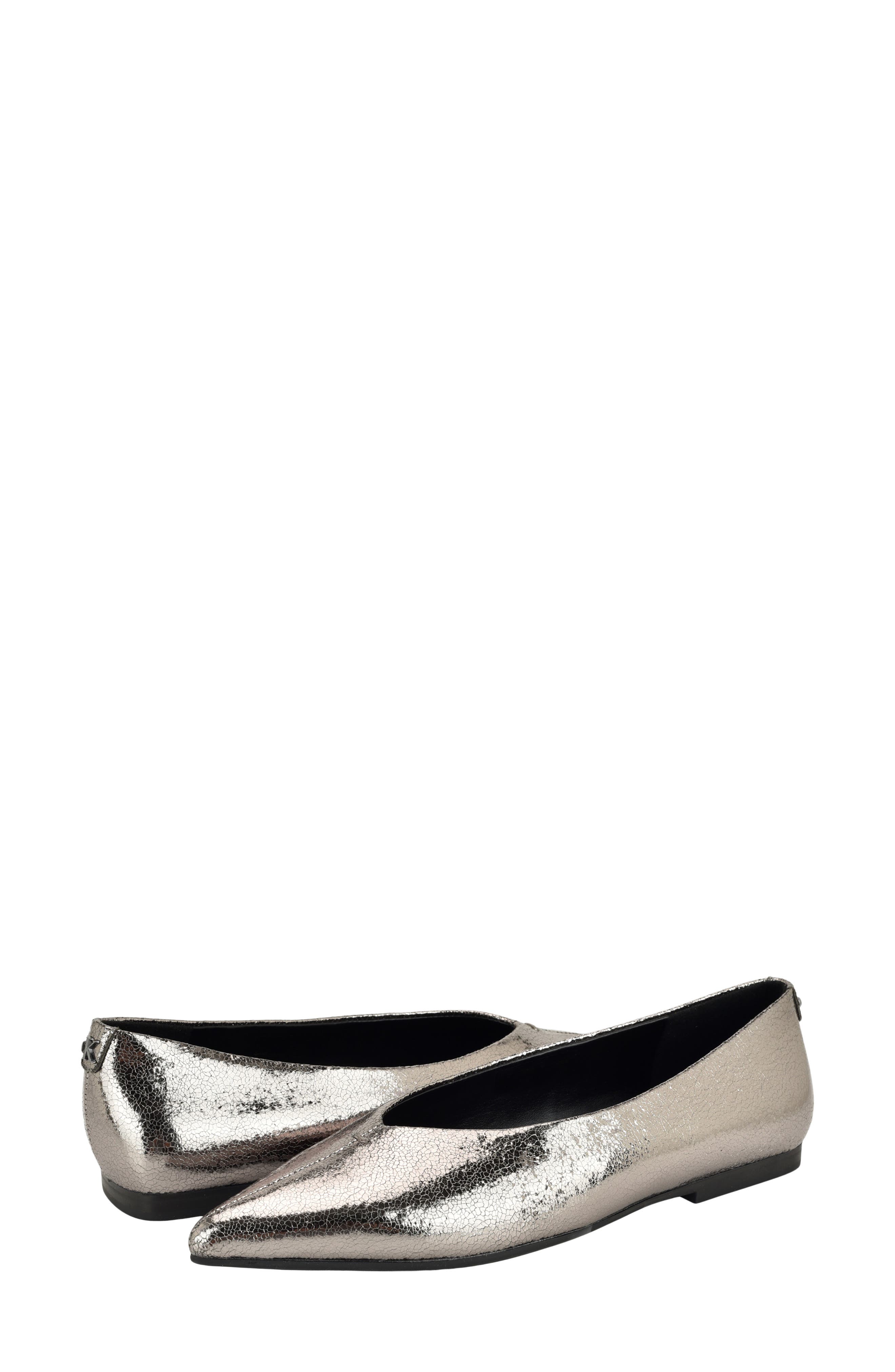 Gemeen Pointed Toe Flat, Alternate, color, PEWTER 060
