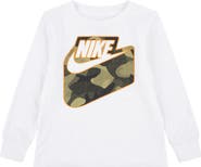 Nike Kids' 3D Camo Futura Logo Graphic Long Sleeve T-Shirt