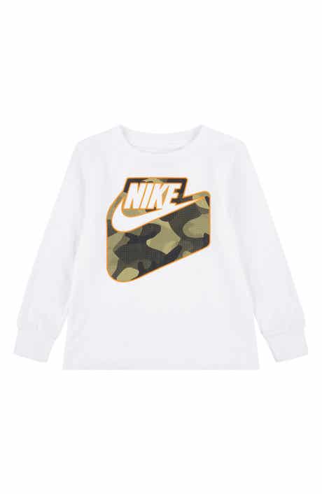Kids' 3D Camo Futura Logo Graphic Long Sleeve T-Shirt
