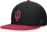 TOP OF THE WORLD Men's Top of the World Black/Crimson Indiana Hoosiers Rally Two-Tone Fitted Hat