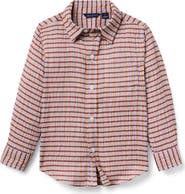 Janie and Jack Plaid Seersucker Twill Shirt