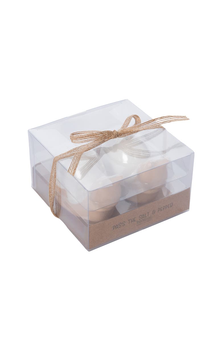 Transpac Ceramic Snail Salt and Pepper Set of 2 White for Spring Serving and Entertaining, Alternate, color, Multicolored