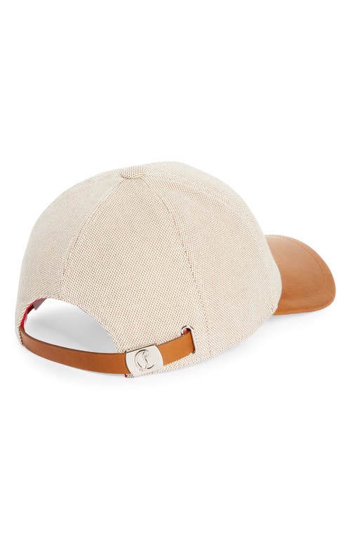 Christian Louboutin Enky Hardware Canvas & Leather Baseball Cap