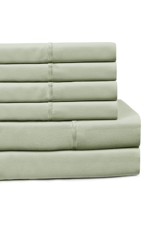 Pleat Detail 400 Thread Count Sheet Set with Bonus Pillowcases