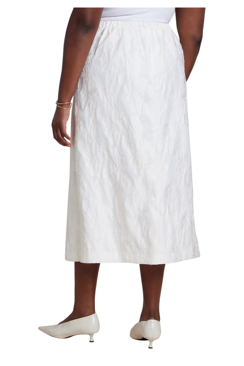 Floral Jacquard A Line Skirt, Alternate, color, COCONUT MILK