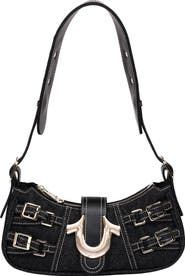 True Religion Multi-Strap Denim Shoulder Bag