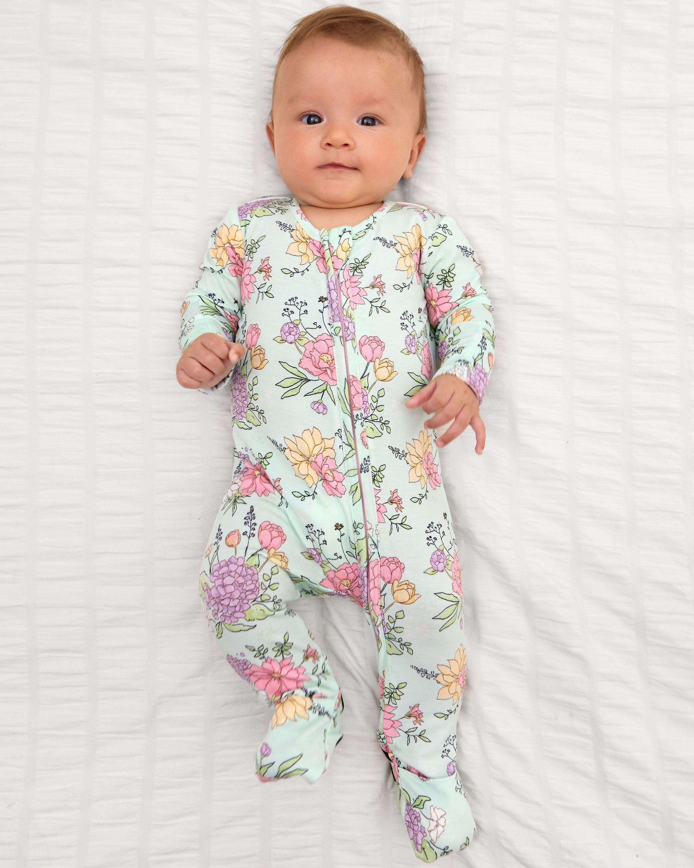 Bellabu Bear Baby Petals & Posies Convertible Footie | Nordstrom