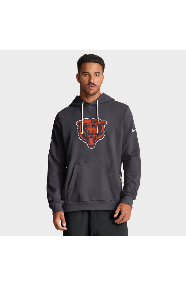 Nike Men's Nike Anthracite Chicago Bears Sideline Standard Issue Initial Home Dri-FIT Hoodie, Main, color, Anthracite