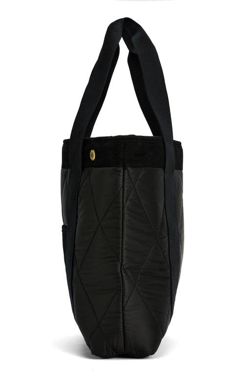 Barbour Healy Mixed Media Tote In Black