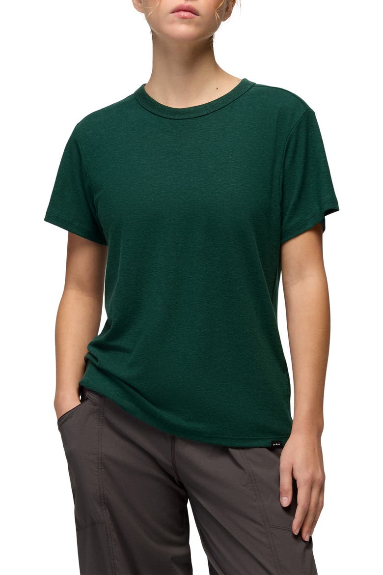 Cozy Up Crewneck T-Shirt, Main, color, ROOT GREEN