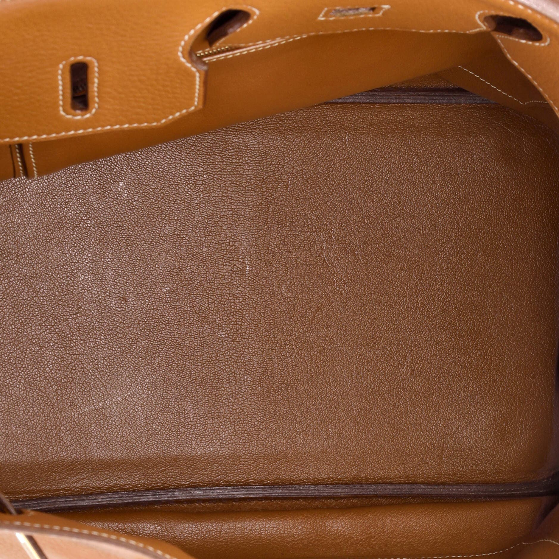 Pre-Owned Hermes Birkin Handbag Brown Clemence with Gold Hardware 35, Alternate, color, 