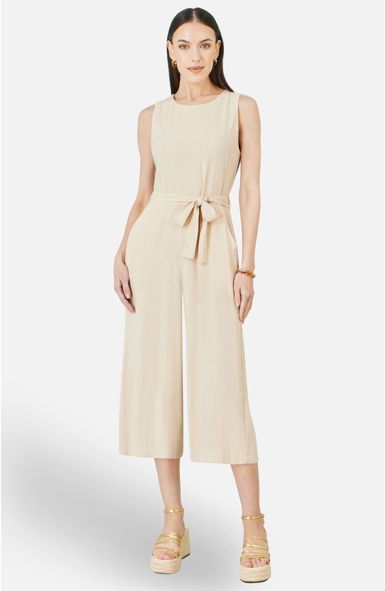 Yumi Viscose Culotte Jumpsuit, Alternate, color, Natural
