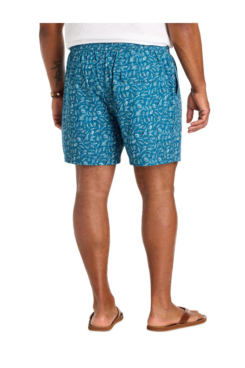 Big & Tall Night Schooled Swim Trunks, Alternate, color, KINGFISH