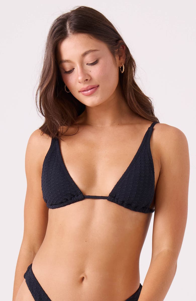 Roxy Haliewa Built Up Triangle Bikini Top, Alternate, color, Anthracite