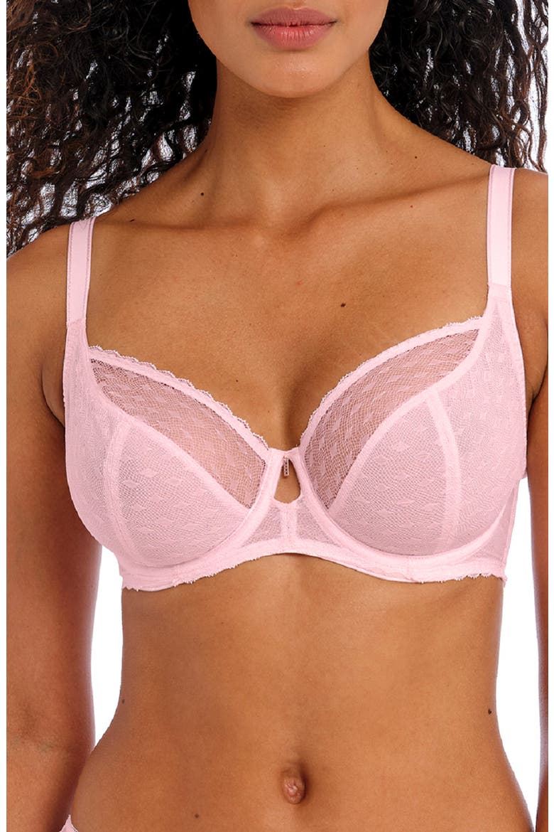 Signature Underwire Plunge Bra, Main, color, BARELY PINK