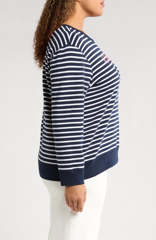 CASLONR CASLON(R) C'EST LA VIE STRIPE SWEATSHIRT