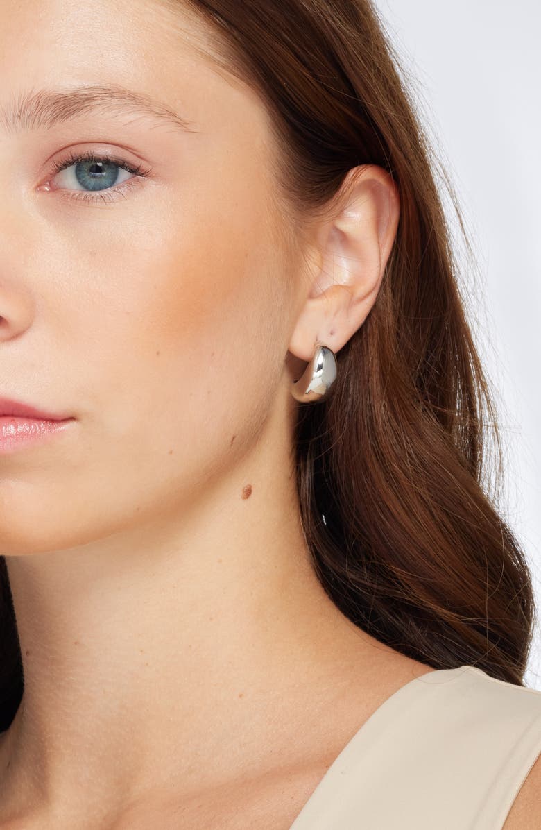 Open Edit Set of 3 Puffy Hoop Earrings, Alternate, color,