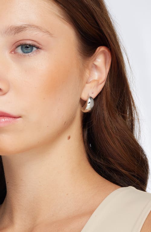 Open Edit Set Of 3 Puffy Hoop Earrings