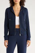 MPG Slim Fit Cozy Recycled Polyester Blend Fleece Full Zip Hoodie