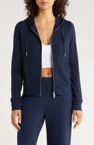 MPG Slim Fit Cozy Recycled Polyester Blend Fleece Full Zip Hoodie