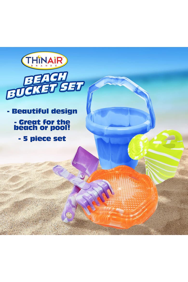 Beach Bucket 5 Piece Set, Alternate, color, Multicolored