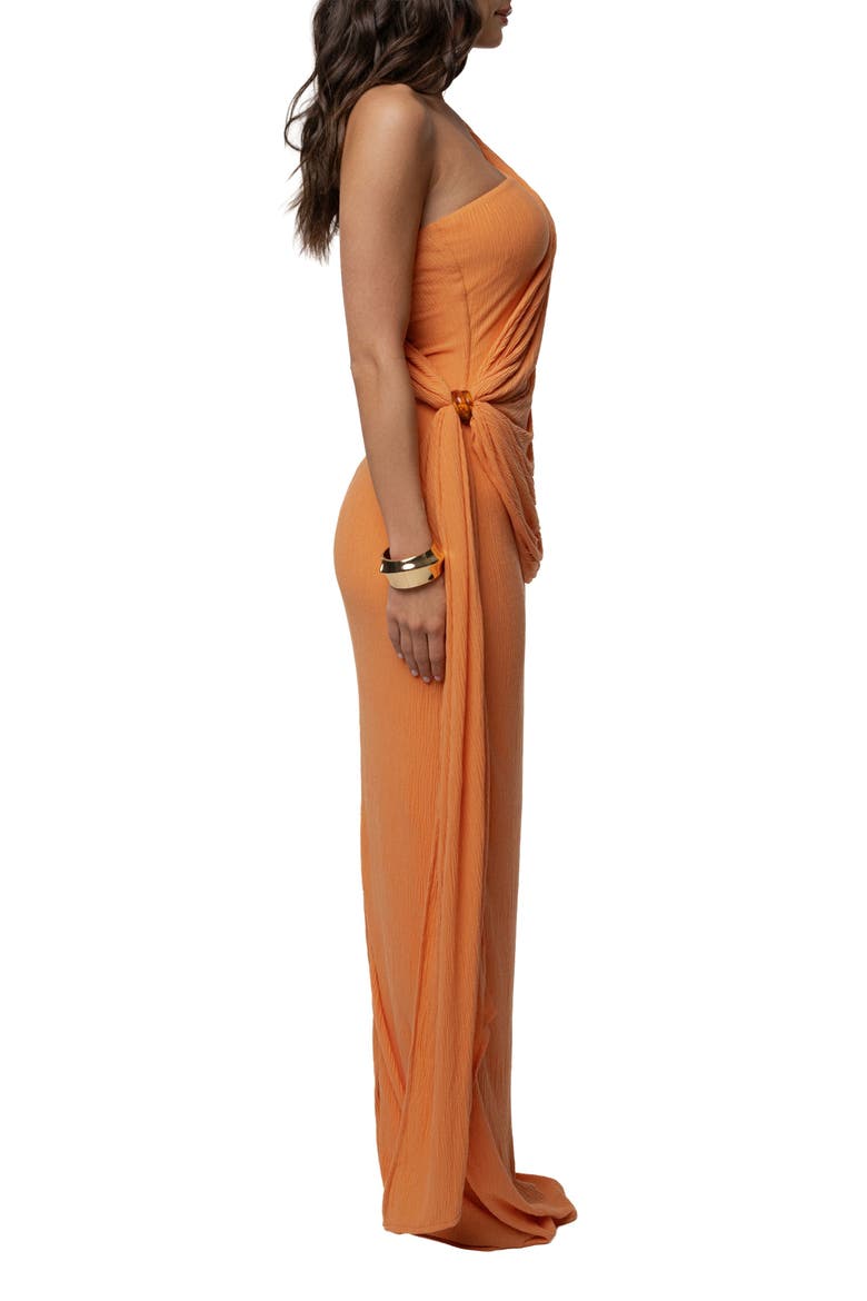 Rich Mocha Wrap Dress, Alternate, color, Coral
