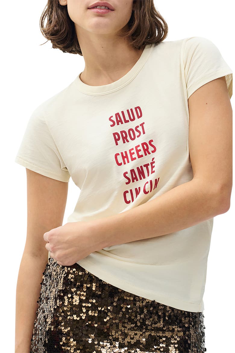 Cheers Cotton Graphic T-Shirt, Main, color, IVORY