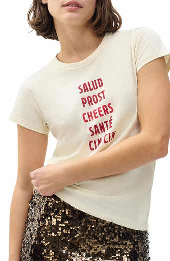 Cheers Cotton Graphic T-Shirt