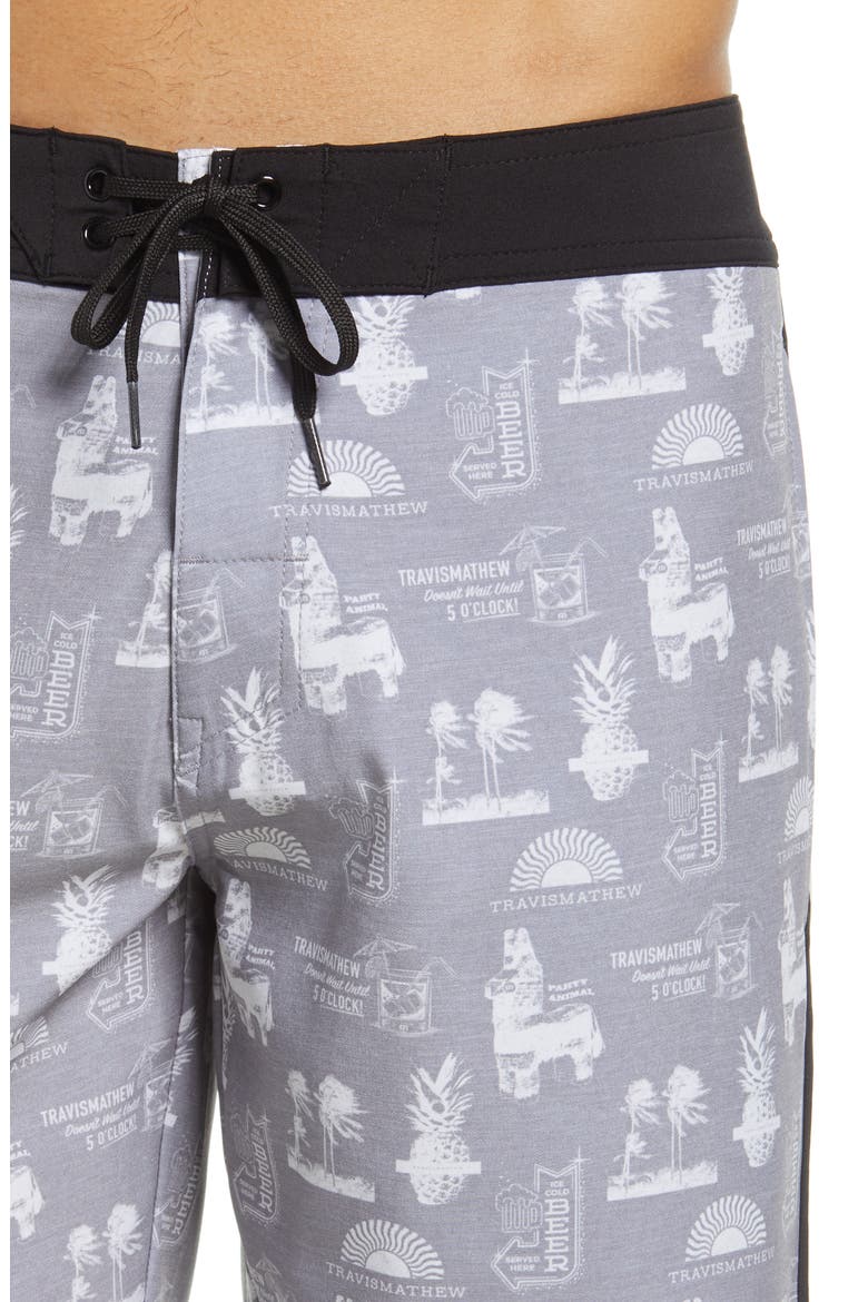 El Fiestero Board Shorts, Alternate, color, HEATHER GREY