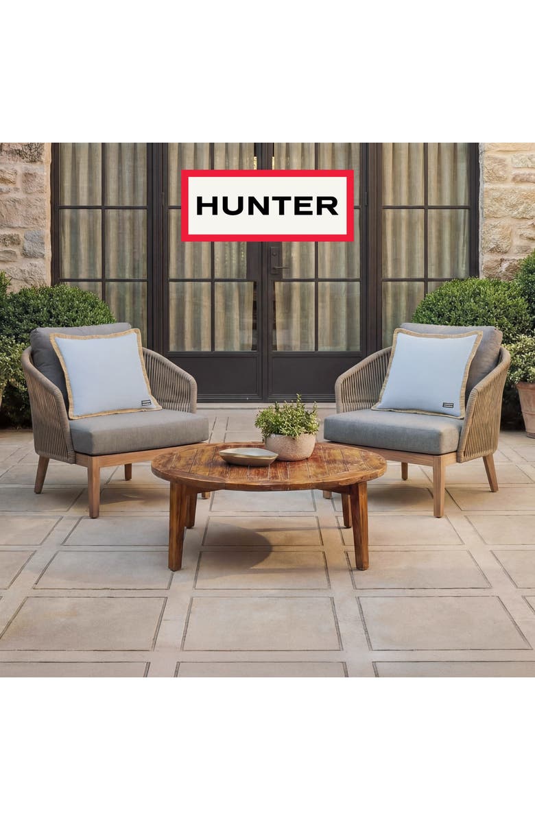 Hunter Amelia Square Outdoor Pillow 2-Piece Set, Alternate, color, Light Blue