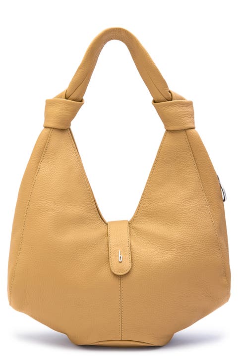 Nelli Pebble Leather Hobo Bag