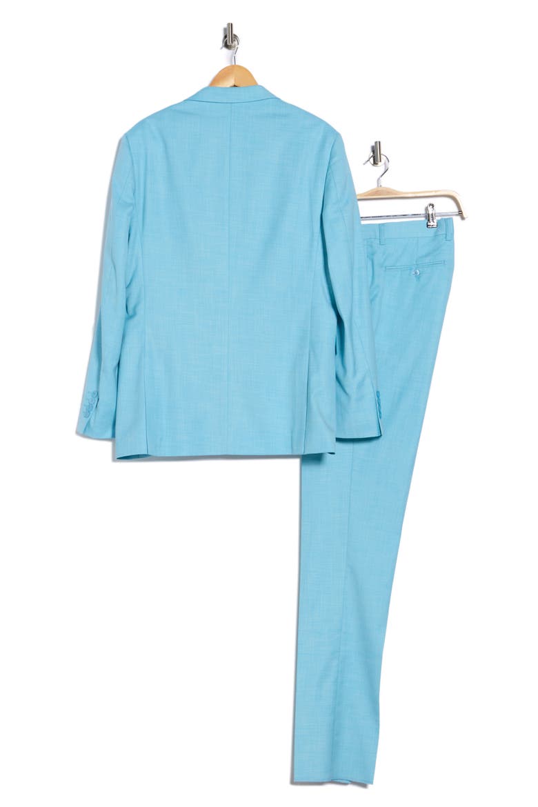 Aqua Mélange 3-Piece Suit, Alternate, color, AQUA