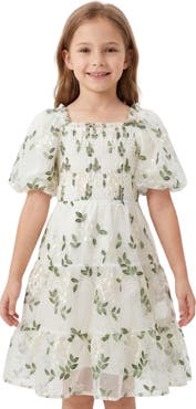 Hayden Girls Kids' Floral Embroidered Organza Dress