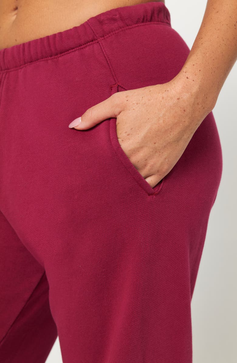 Spiritual Gangster Sol Cotton Sweatpants, Alternate, color, Port